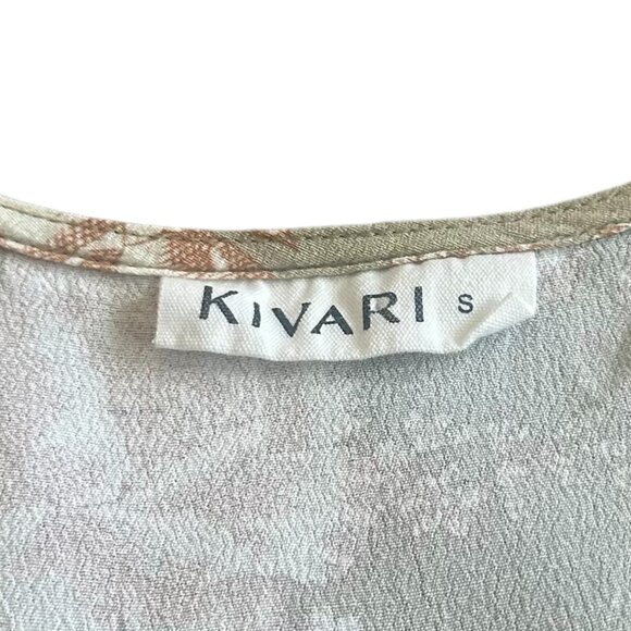 Kivari Tie Front Long Sleeve Mini Dress Flowy Floral Print Size Small Women's - Picture 13 of 14